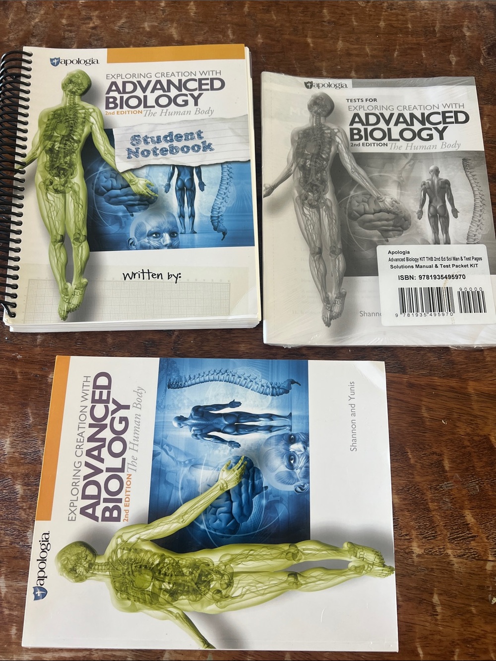 Apologia Advanced Biology Student Notebook & Tests Set - Blue/Green Covers